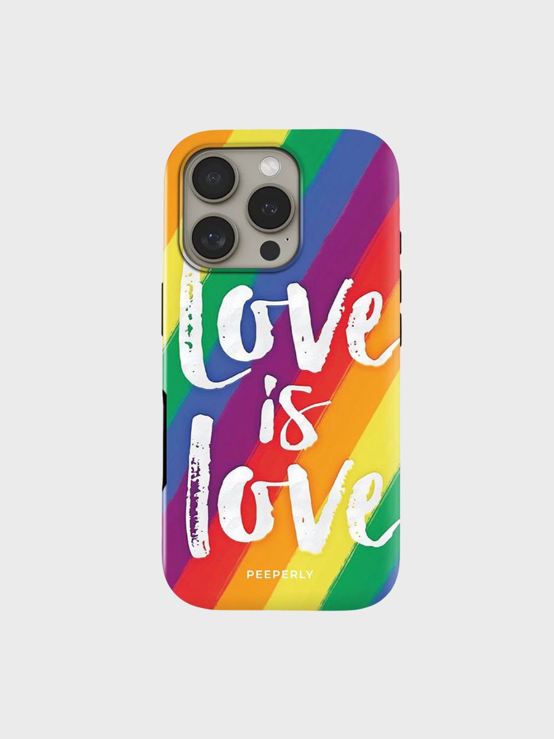 PEEPERLY Women iPhone 13 Love is Love Typography Impact Resistant Crystal Back Case-picture-20