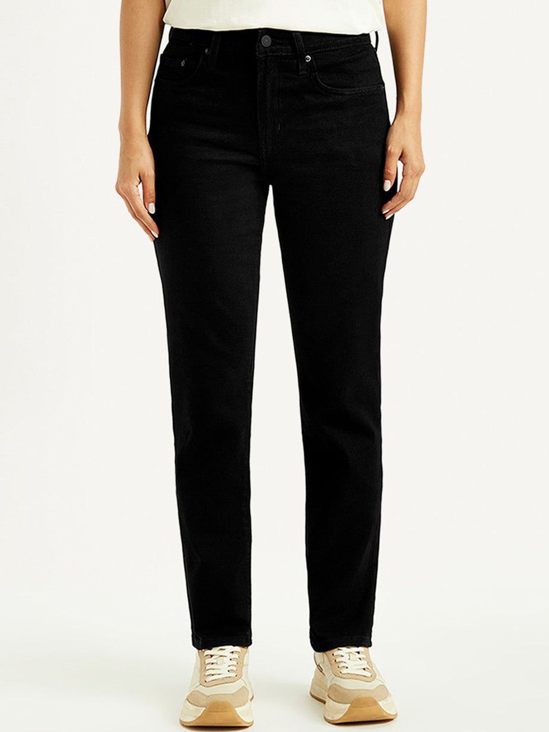 Levis Women Classic Straight Fit Mid-Rise Stretchable Jeans-picture-25