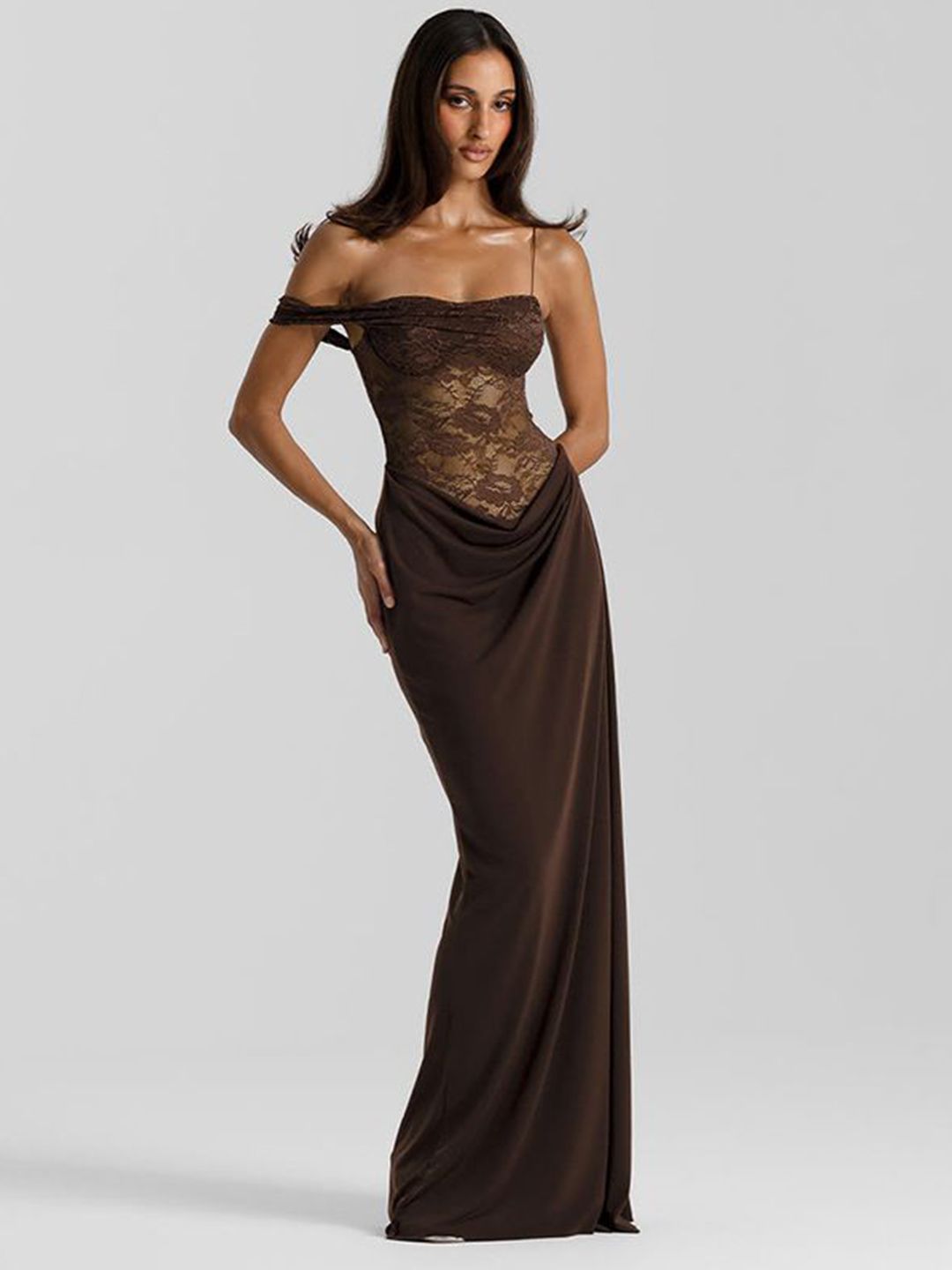 StyleCast x Revolte Self Design Sleeveless A-Line Maxi Dress-picture-14