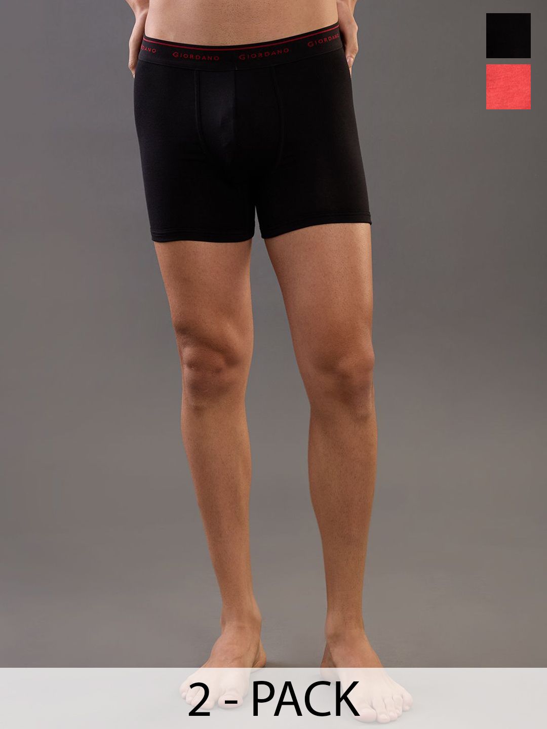 GIORDANO Pack Of 2 Long Trunks GMUGBRF306-Olive-picture-27