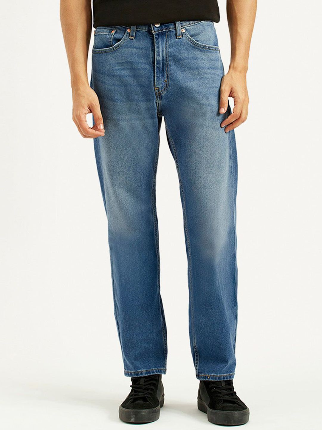 Levis Men Classic Straight Fit Mid-Rise Light Fade Stretchable Jeans-picture-19