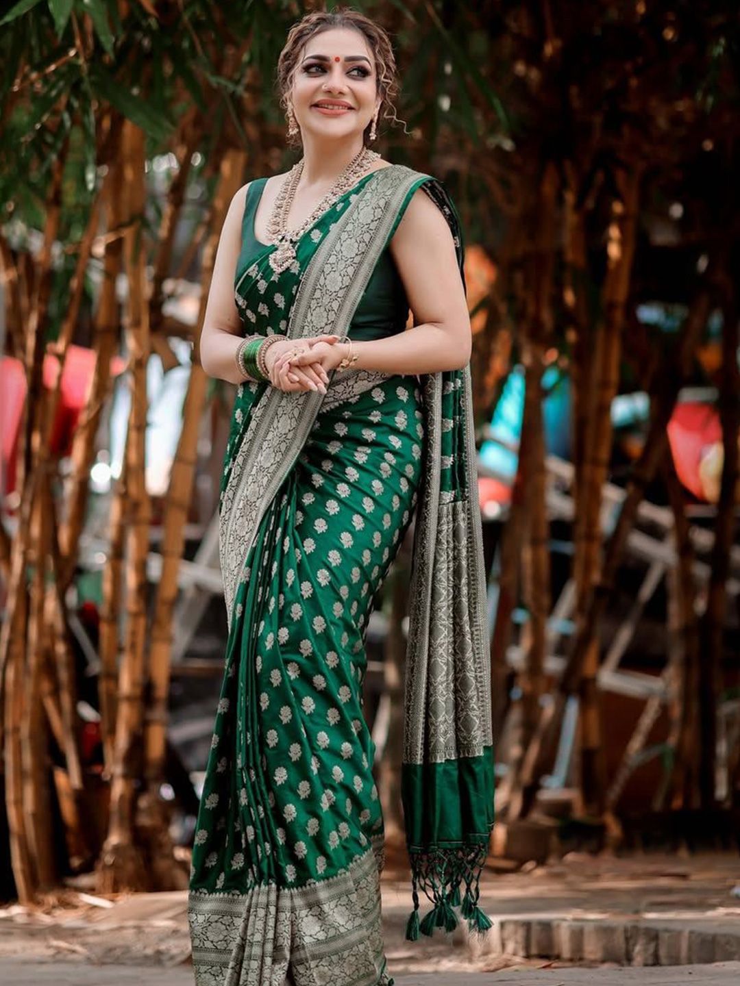 Shriyangan Woven Design Zari Pure Silk Kanjeevaram Saree-picture-34