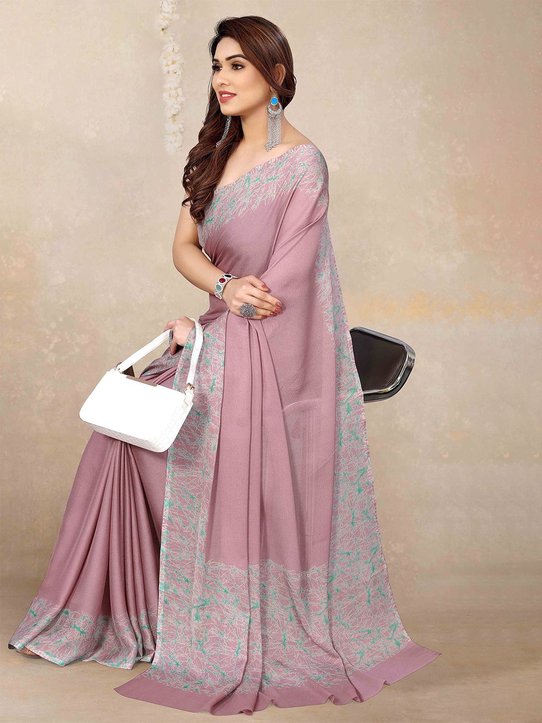 MIRCHI FASHION Women Solid Printed Festive Ready to Wear Saree-picture-25