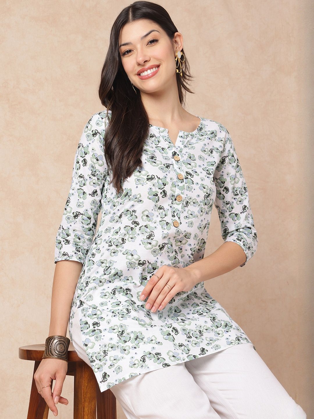 HERE&NOW Floral Print Cotton Top-picture-17