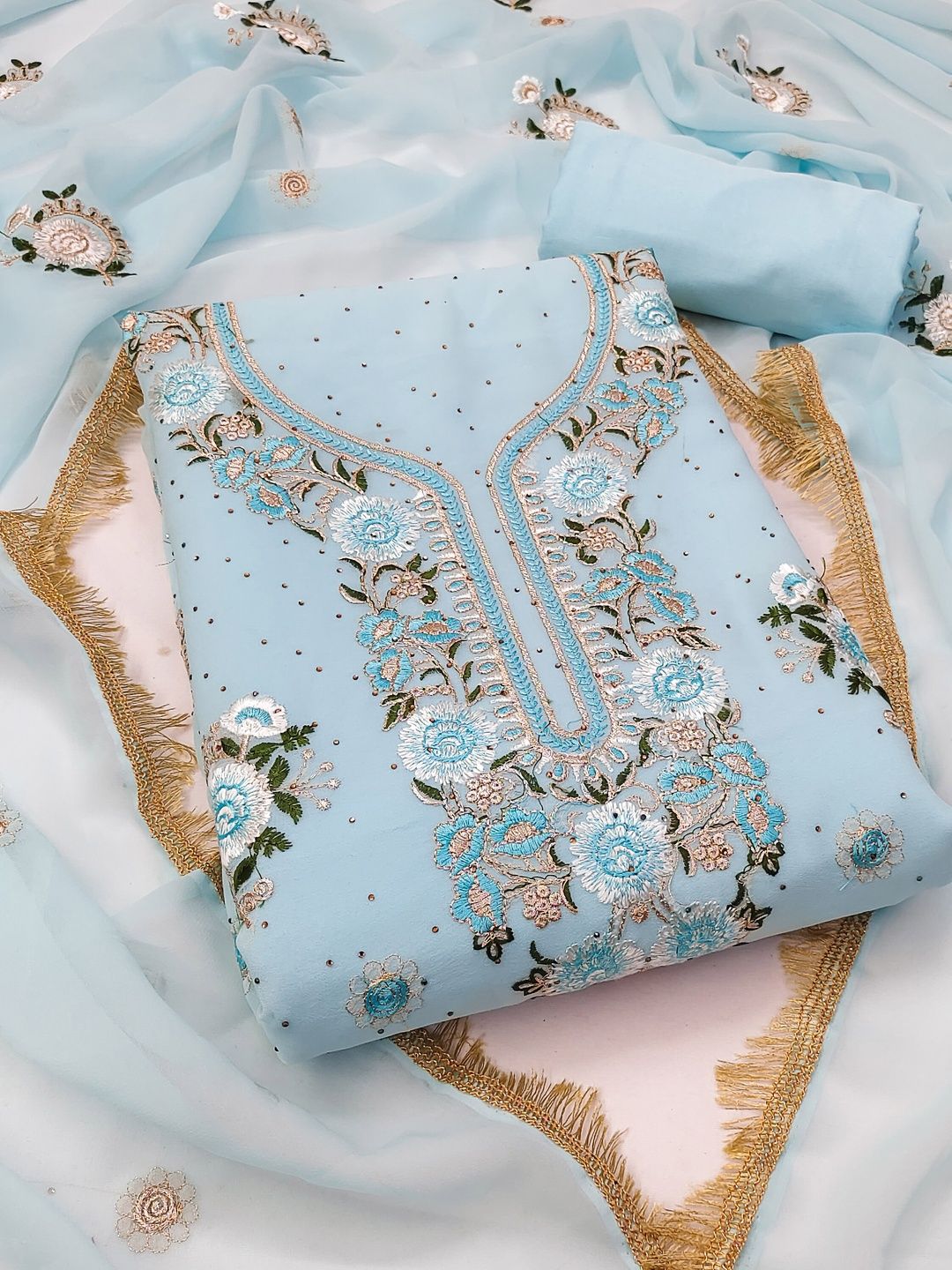 KALINI Embroidered Unstitched Dress Material-picture-38