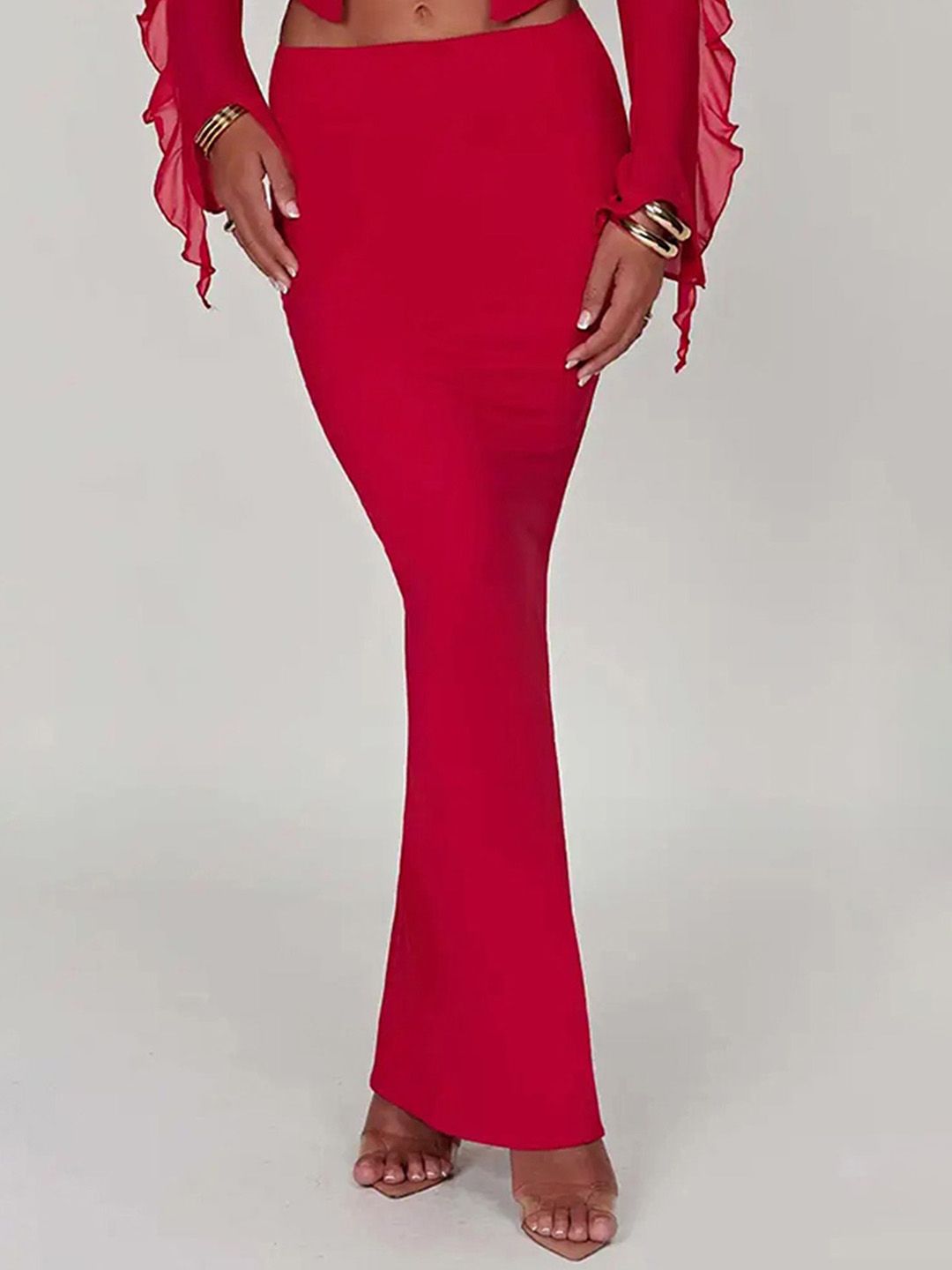 LULU & SKY Women Mid-Rise Pencil Maxi Skirt-picture-26