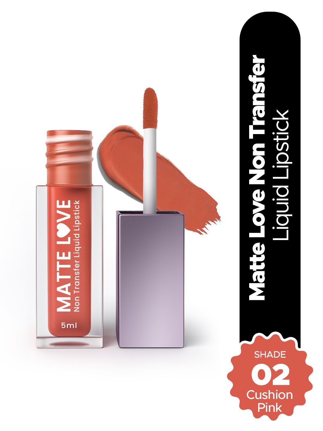 Hilary Rhoda Matte Love Non-Transfer Water-Proof Liquid Lipstick - 5ml - Cushion Pink 02-picture-15