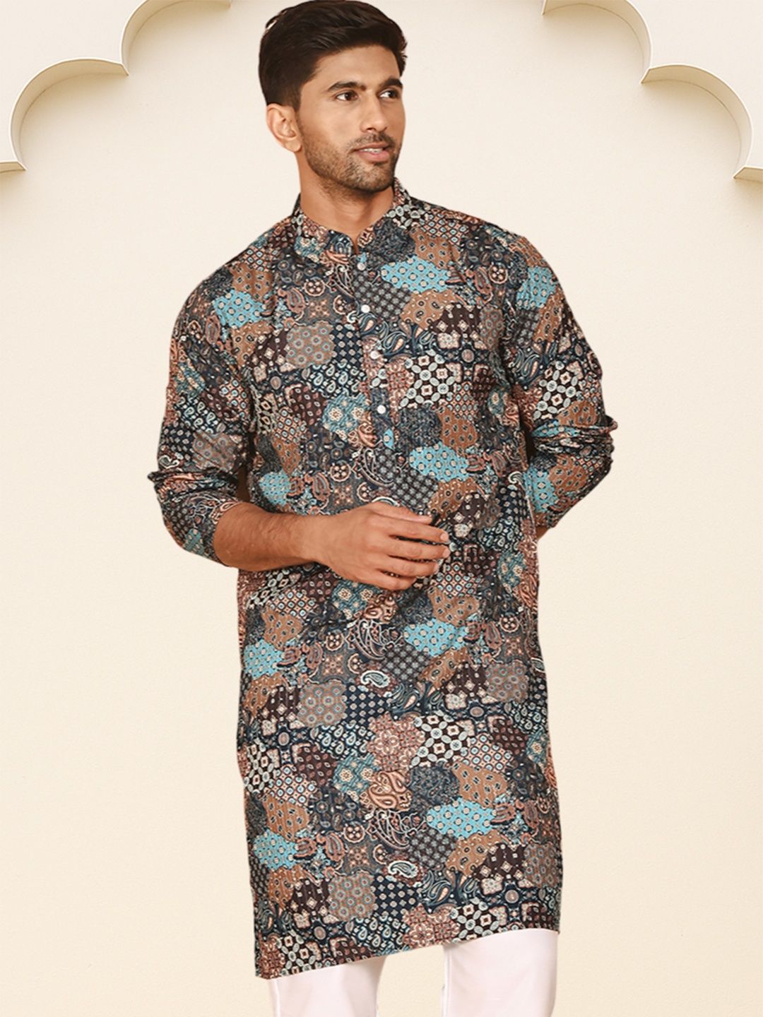Anouk Men Cotton Straight Kurtas-picture-14