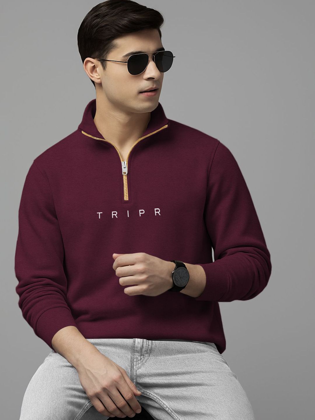 TRIPR Men High Neck Pullover-picture-36