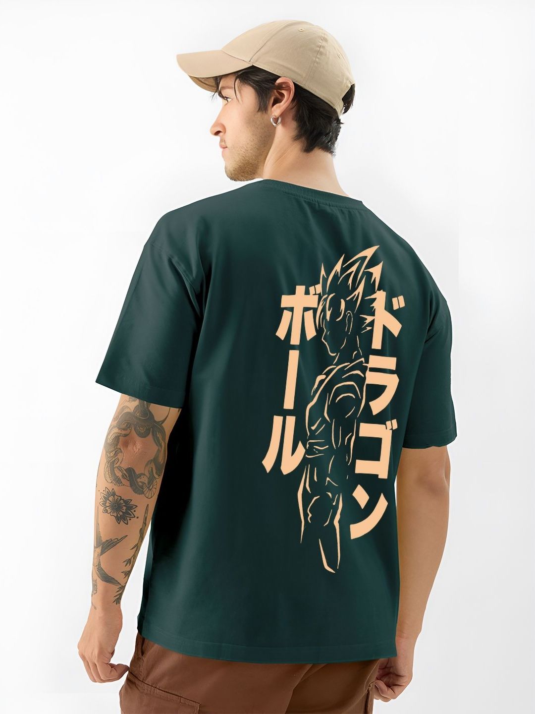 ANGERHOOD Graphic Printed Drop-Shoulder Sleeves Pure Cotton Oversized T-shirt-picture-40