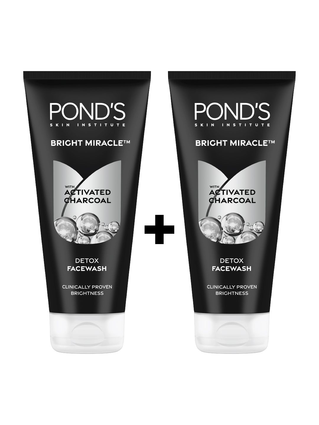 Ponds Set of 2 Bright Miracle Face Wash with Activated Charcoal - 200g each-picture-54