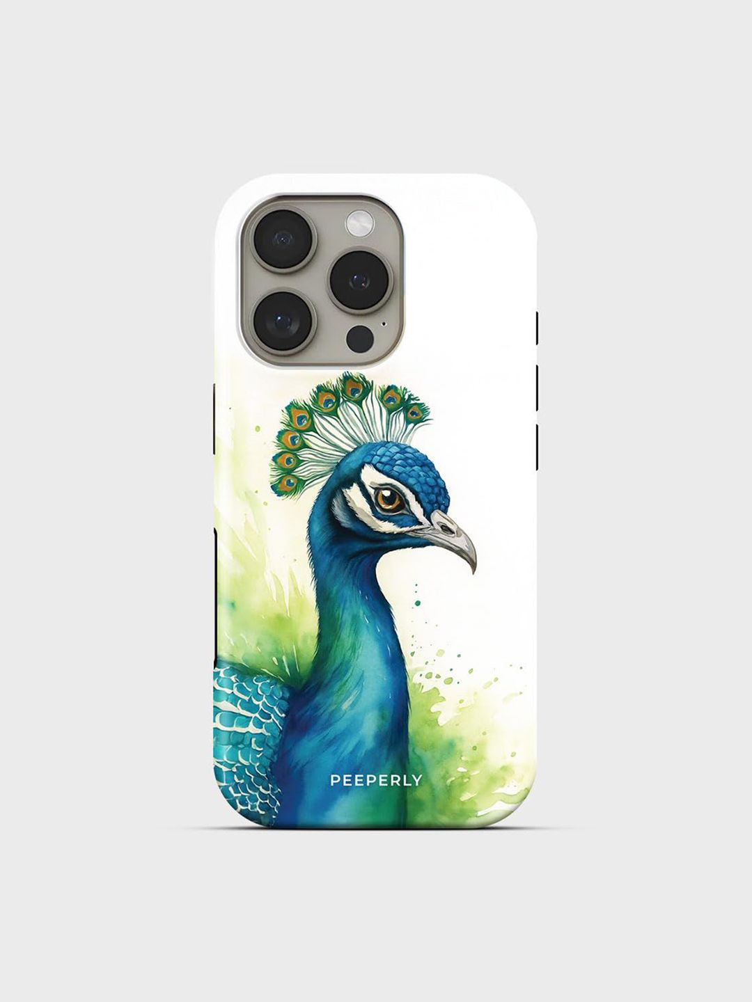 PEEPERLY Women iPhone 13 Regal Blue Peacock Impact Resistant Back Case-picture-32