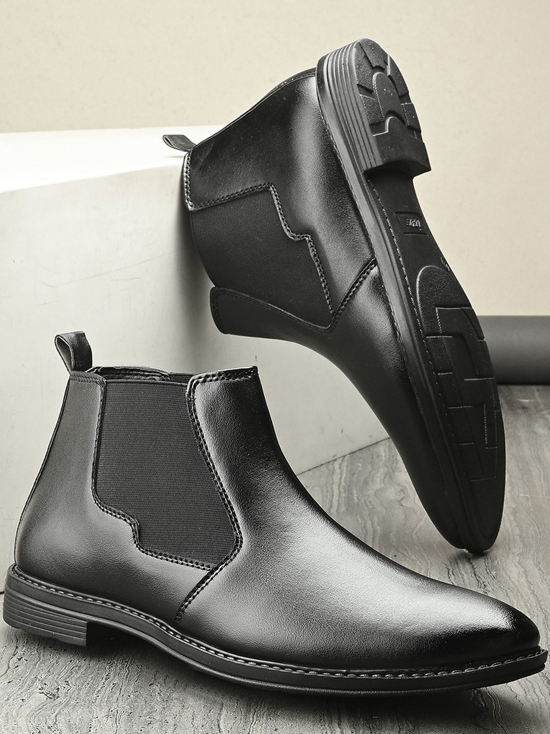 HERE&NOW Men Mid Top Chelsea Boots