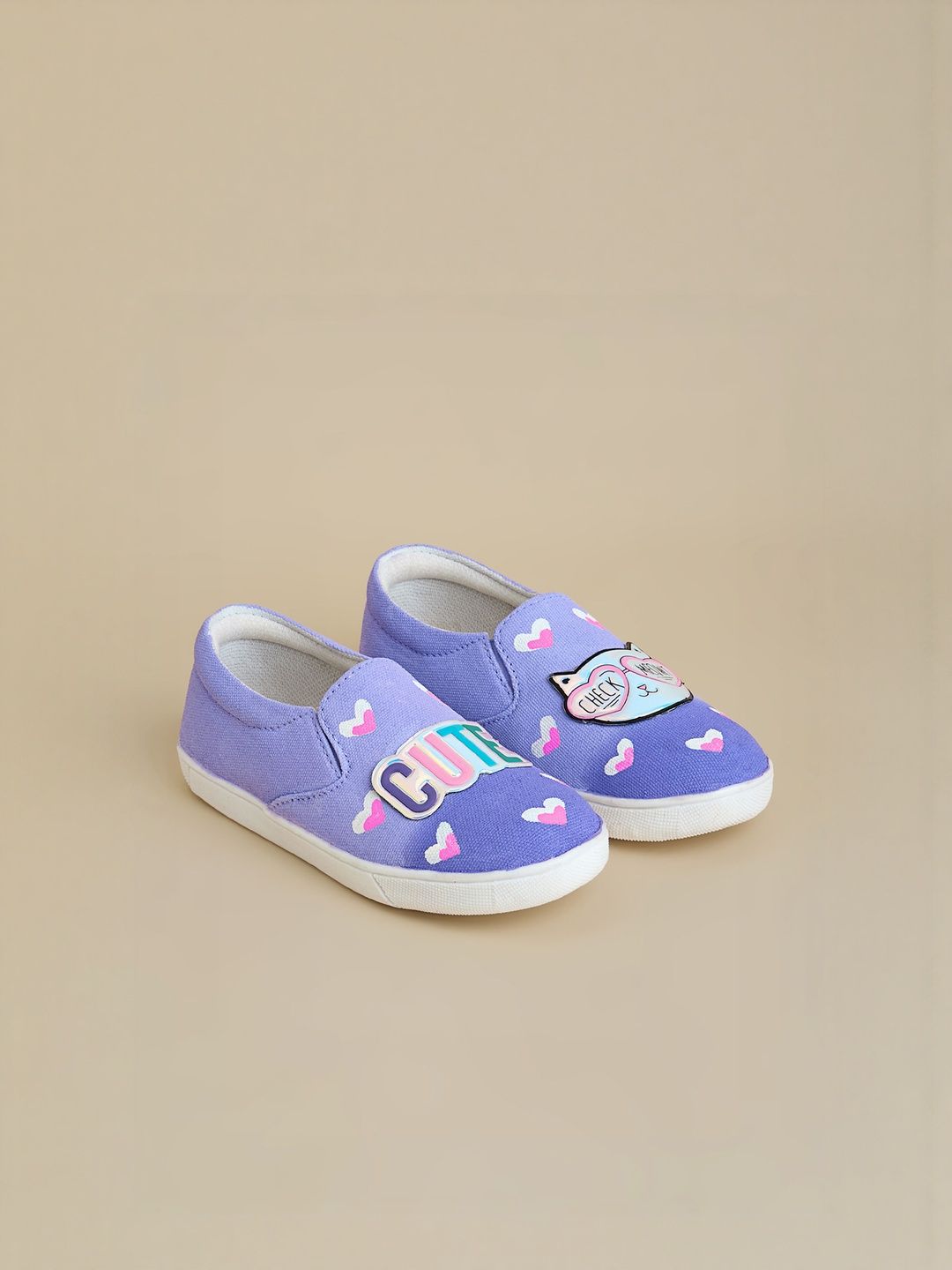 Hopscotch Girls Purple Fabric Slip-Ons-picture-21