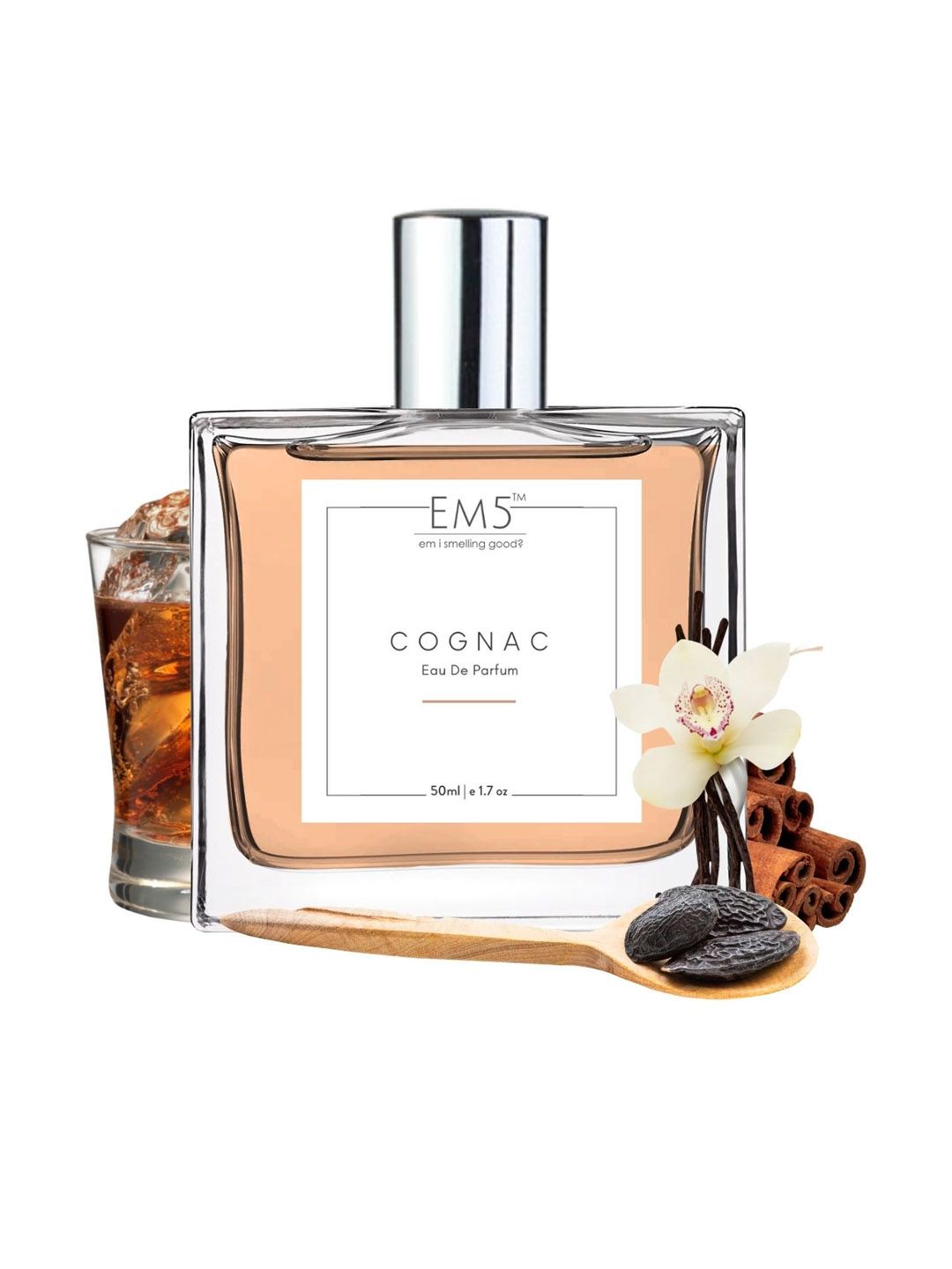 EM5 Cognac Long Lasting Eau De Parfum - 50 ml