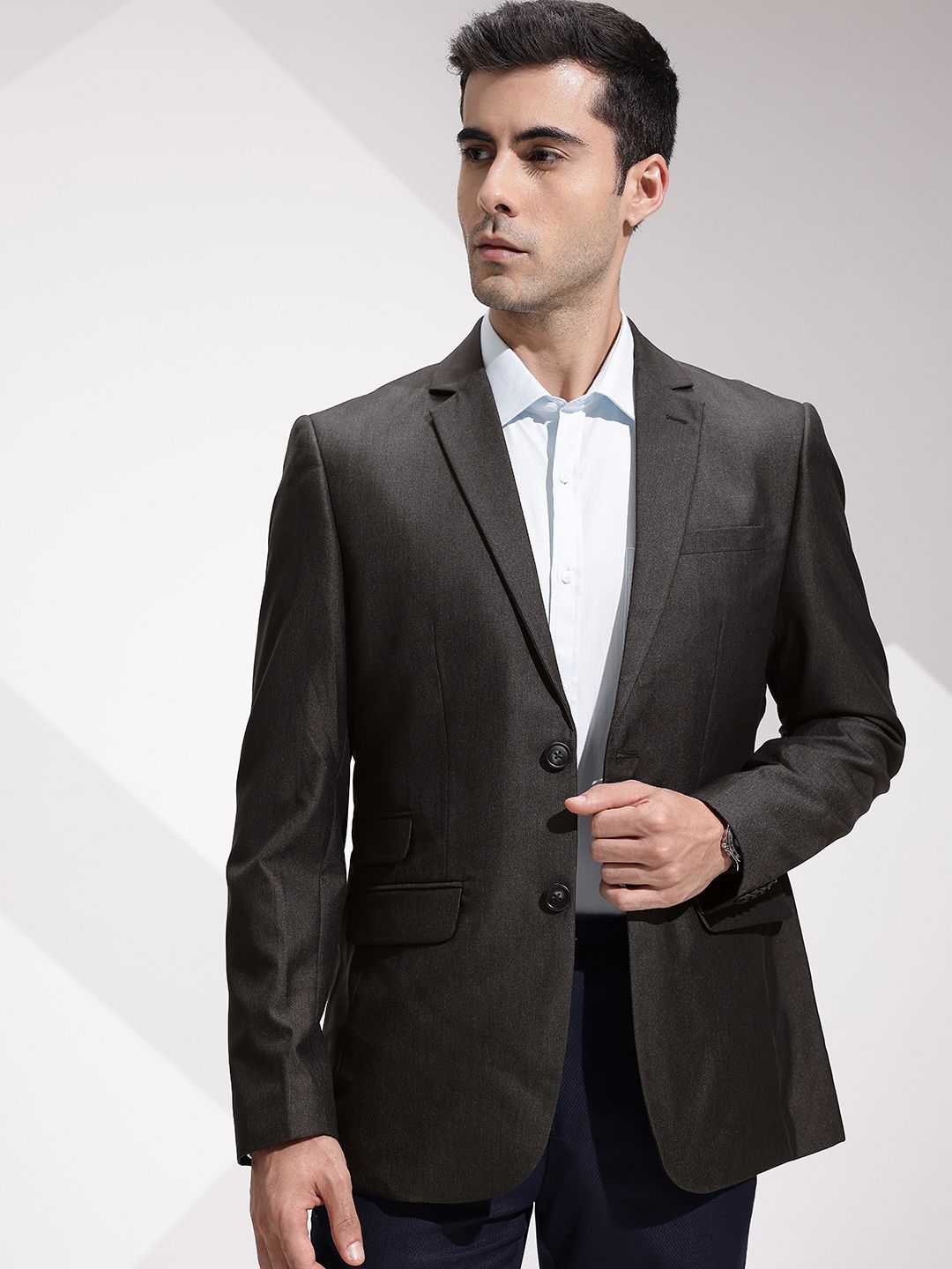 INVICTUS Slim Fit Notched Lapel Single-Breasted Formal Blazers-picture-23