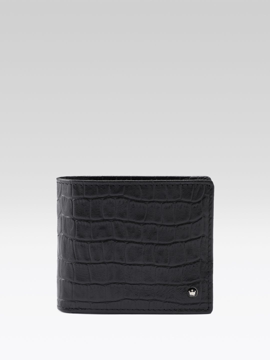 Louis Philippe Men Animal Textured Leather Two Fold Wallet-picture-43