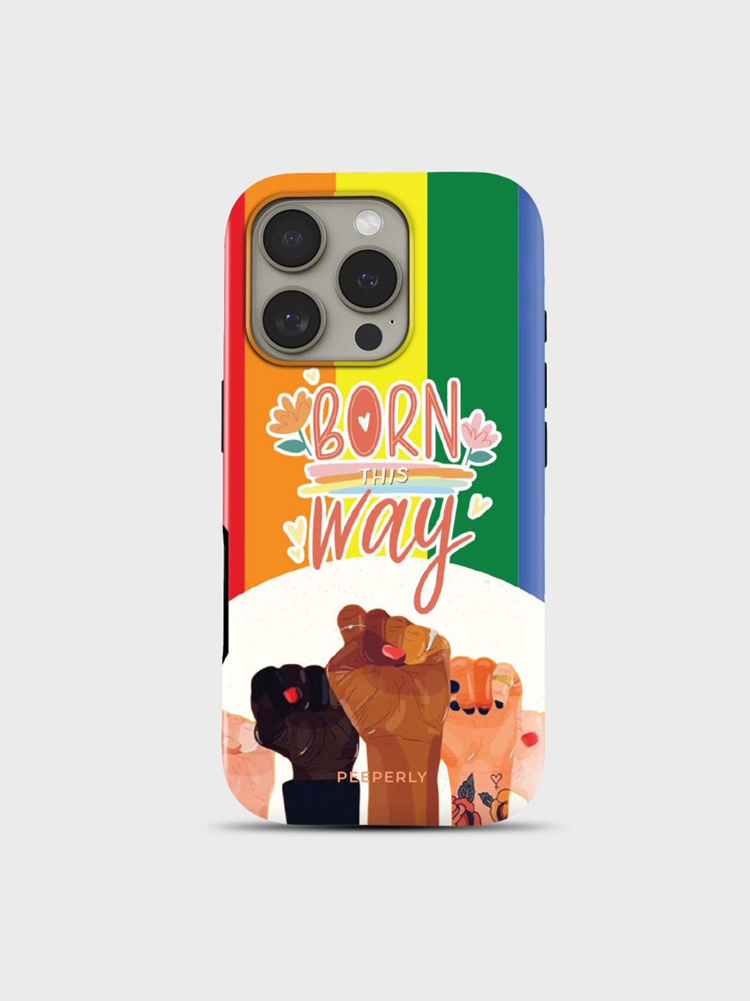 PEEPERLY Women iPhone 13 Born Proud Quirky Impact Resistant Crystal Back Case-picture-26