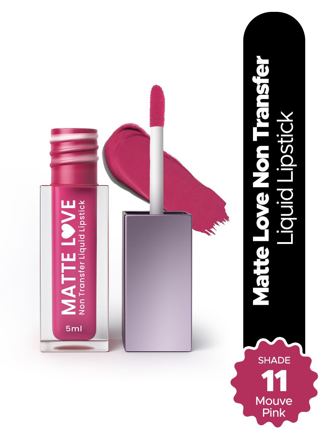 Hilary Rhoda Matte Love Non-Transfer Water-Proof Liquid Lipstick - 5ml - Mouve Pink 11-picture-14