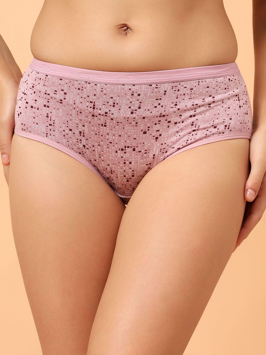 TrybeX Printed Mid-Rise Hipster Briefs SC-WP-Paro-Pink-picture-24