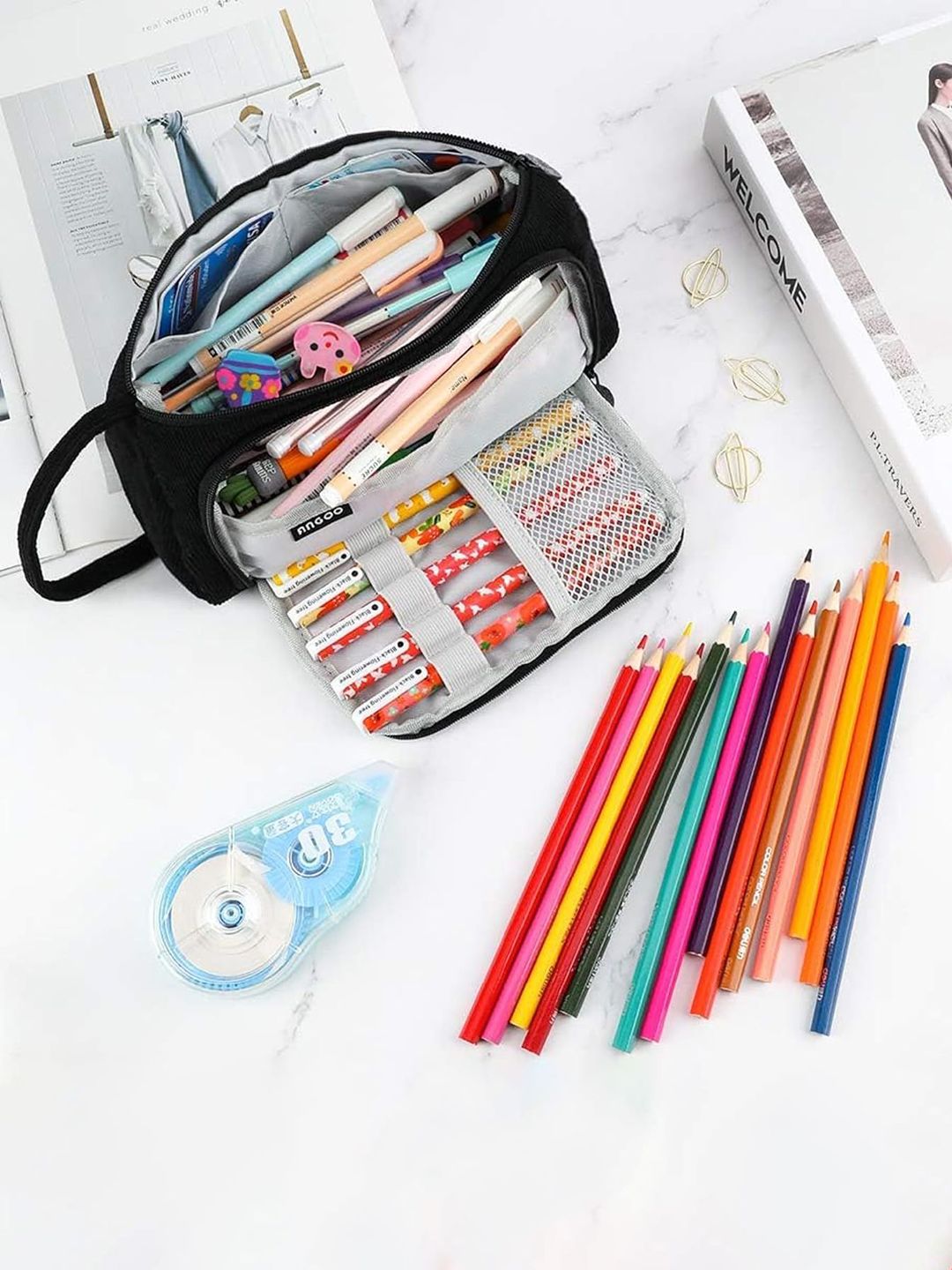 AUGEN Solid Pen Cases Stationery-picture-51