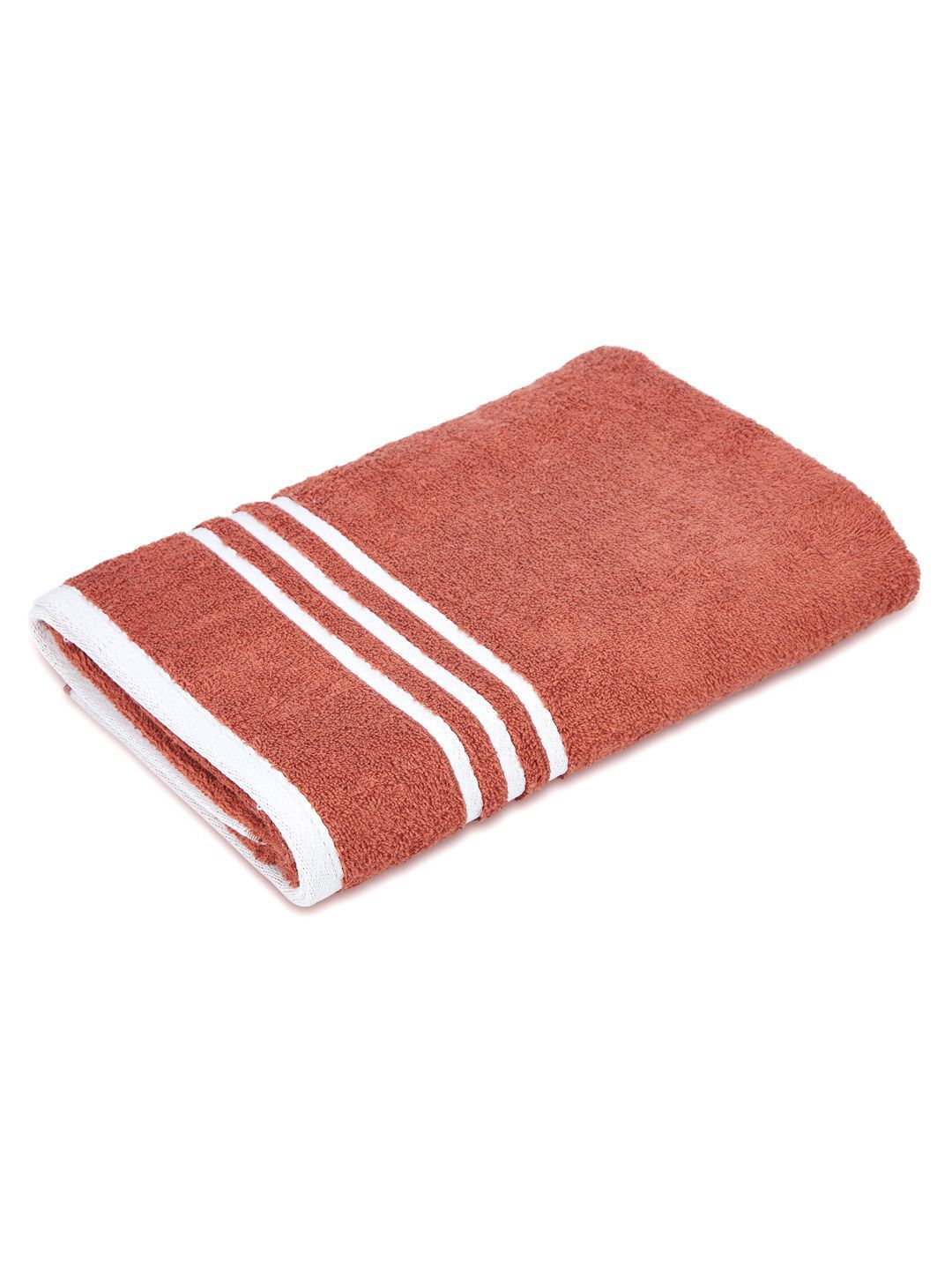 Layers Tuscany Brown & White Pure Cotton 380 GSM Bath Towel-image-4