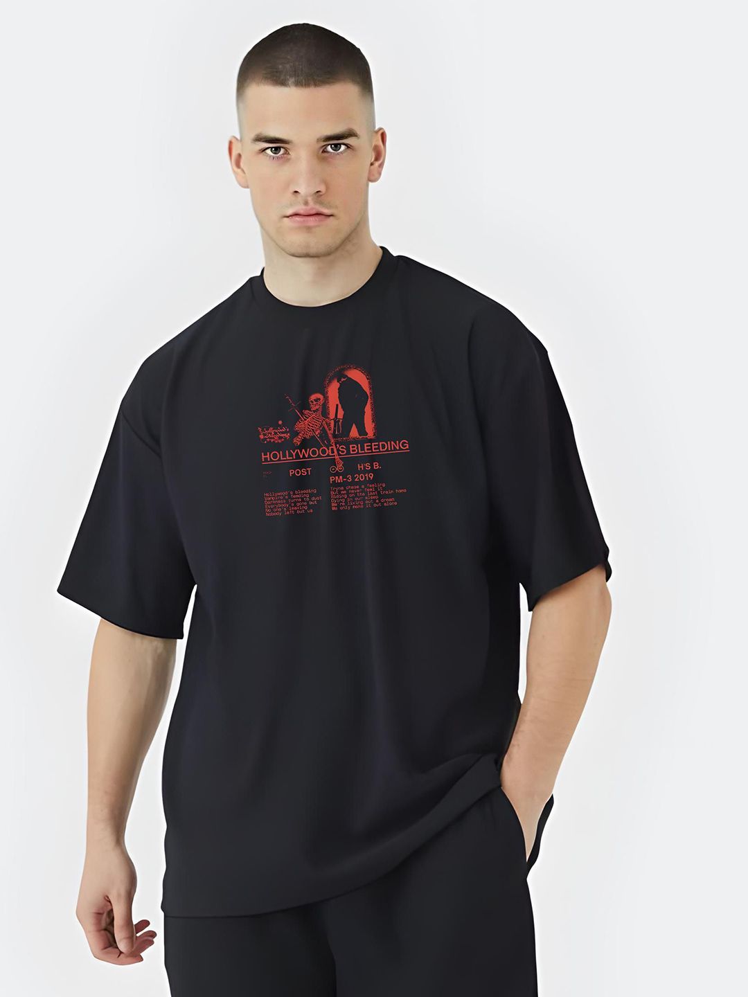 Stitchmeashirt Men Printed Drop-Shoulder Sleeves Activchill T-shirt-picture-17