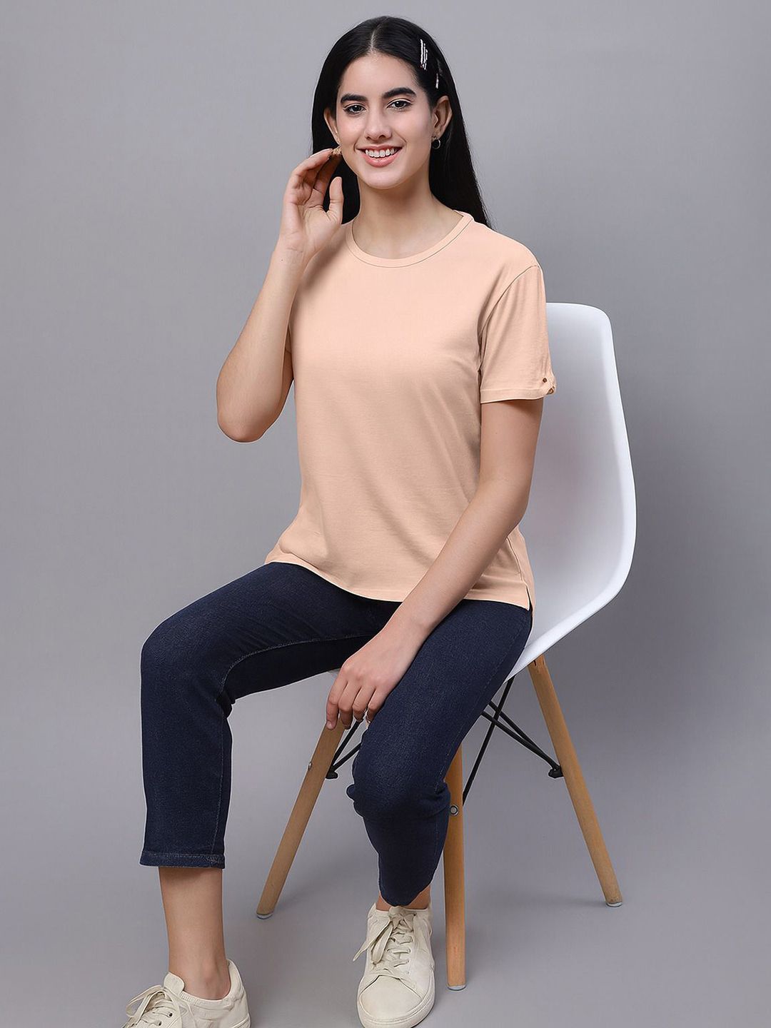 FBAR Slit Sleeve Cotton Top-picture-38
