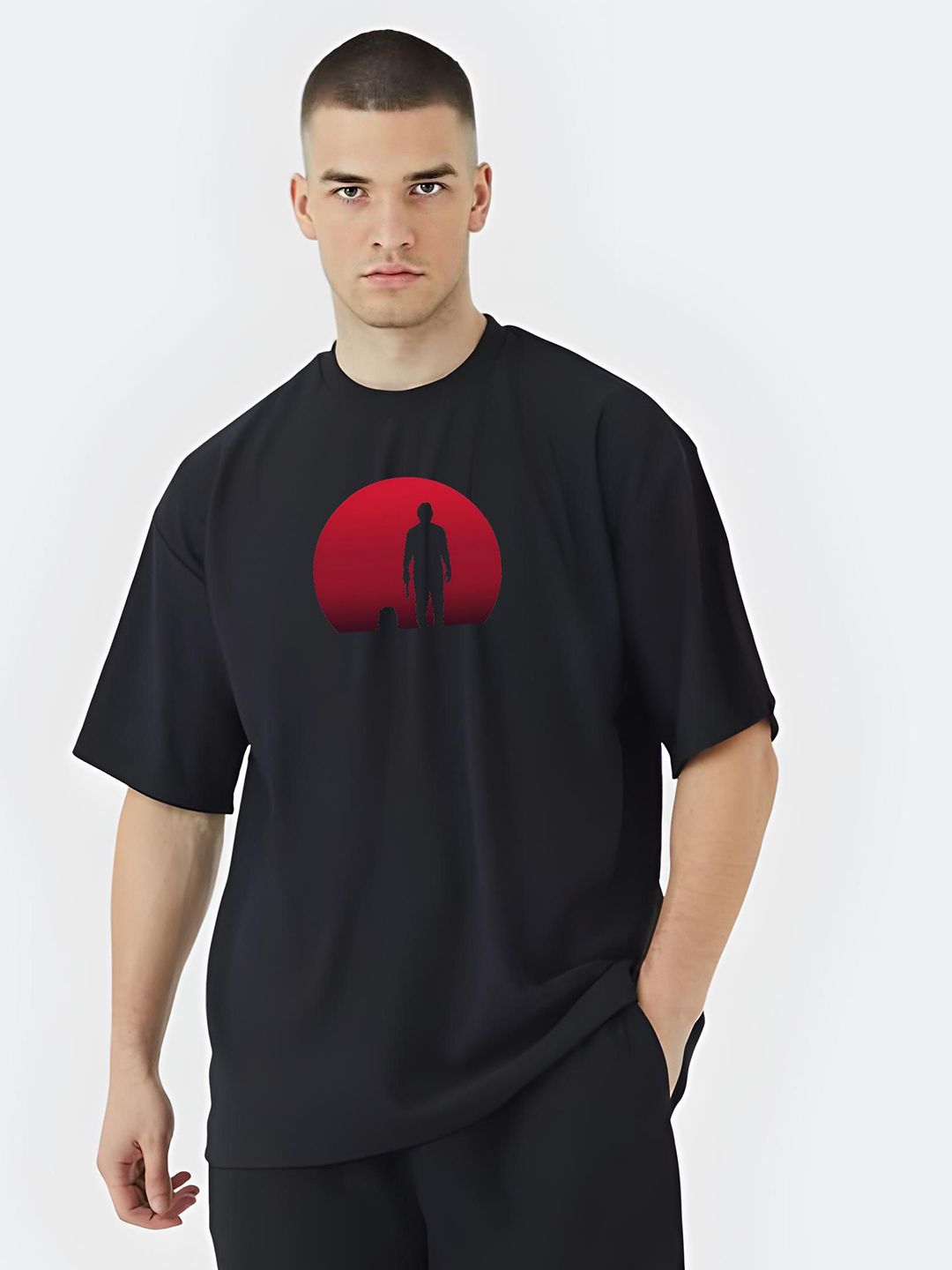 Stitchmeashirt Men Printed Drop-Shoulder Sleeves Activchill T-shirt-picture-21