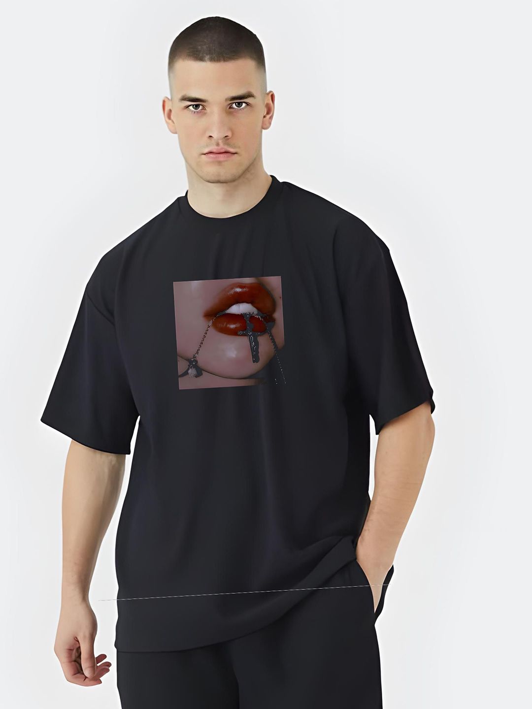 Stitchmeashirt Men Printed Drop-Shoulder Sleeves Activchill T-shirt-picture-12