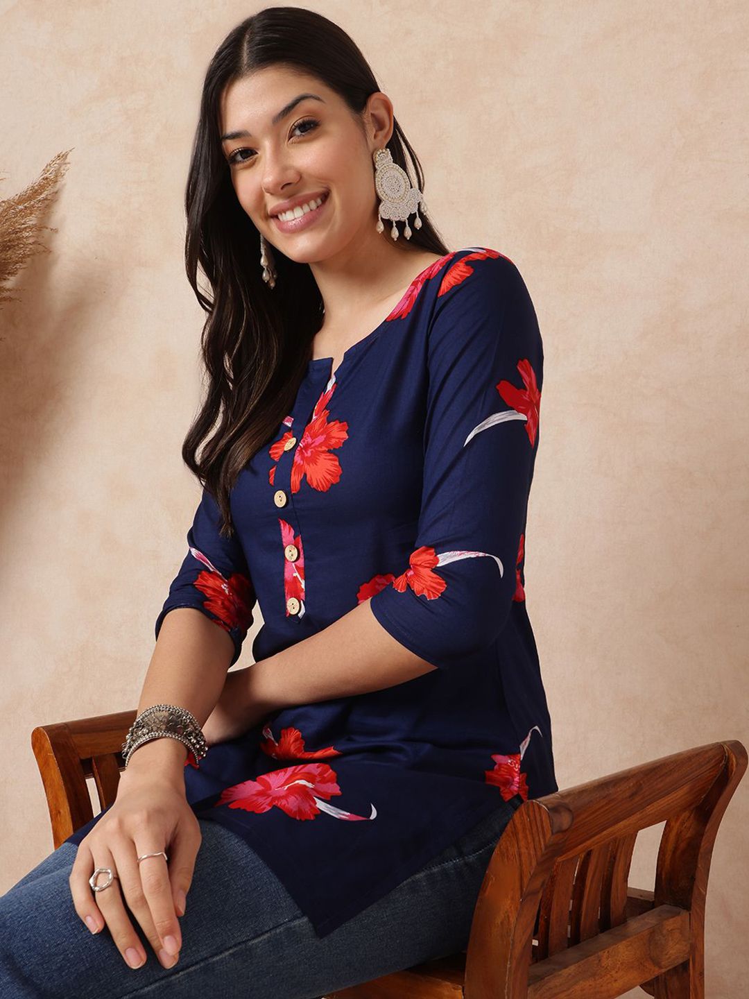 JANAKDULARI CREATION Women Floral Print Round Neck Top-picture-11