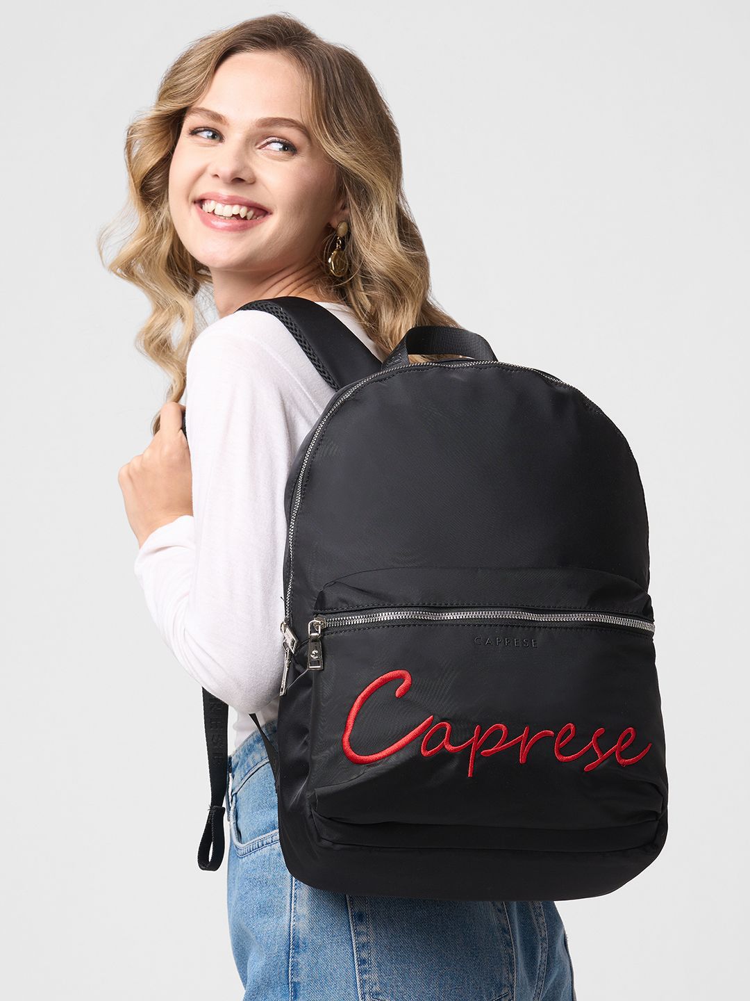 Caprese Women Brand Logo Laptop Backpack-picture-25