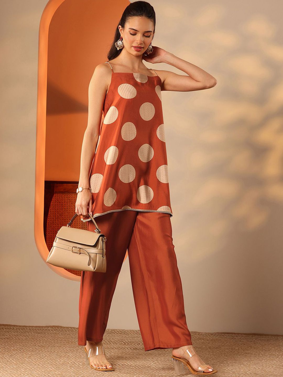 Libas Women Geometric Printed A-Line Kurti with Trousers-picture-21