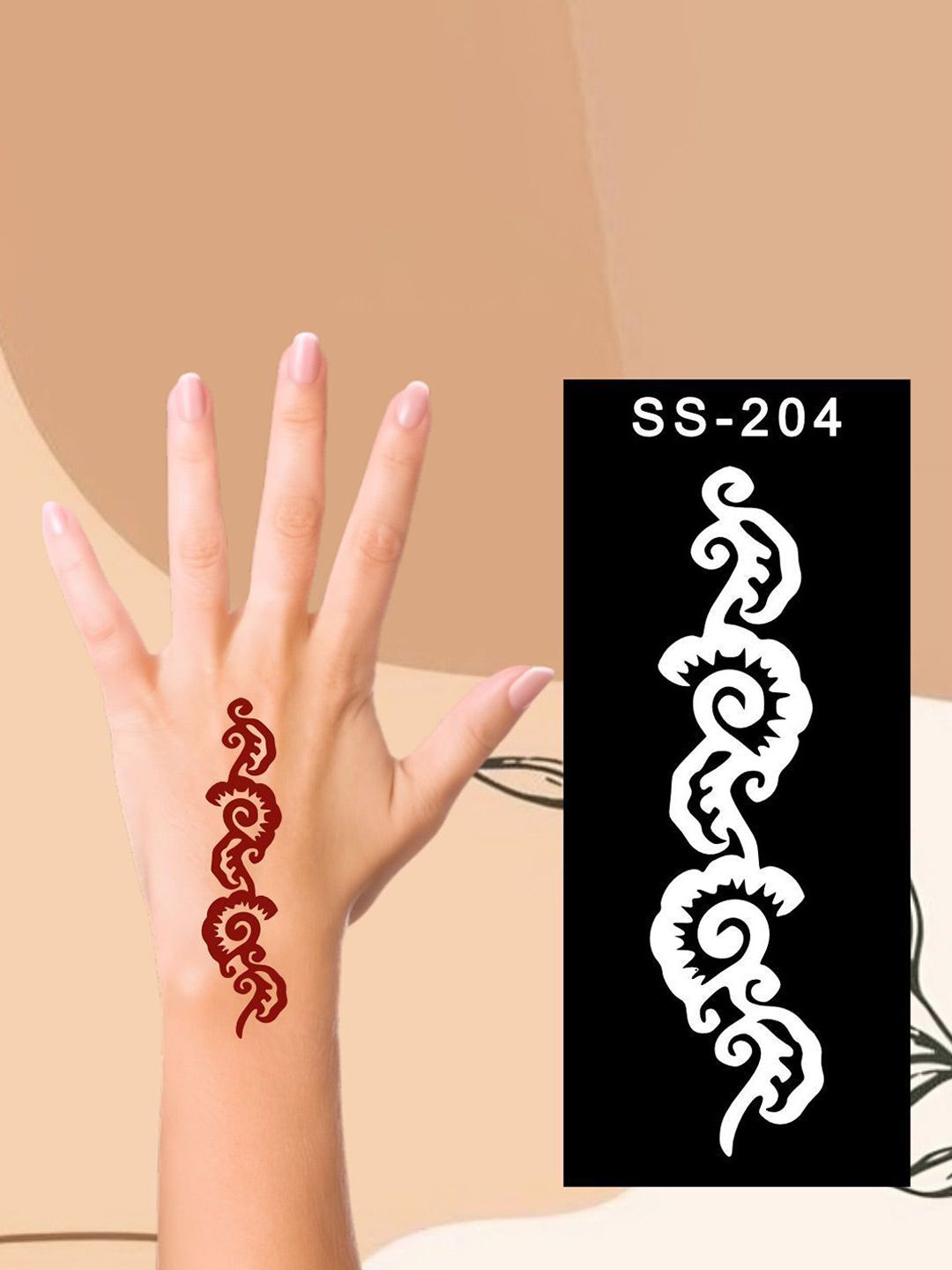ORDERSHOCK Flower Mehndi Stencil Stickers-picture-32