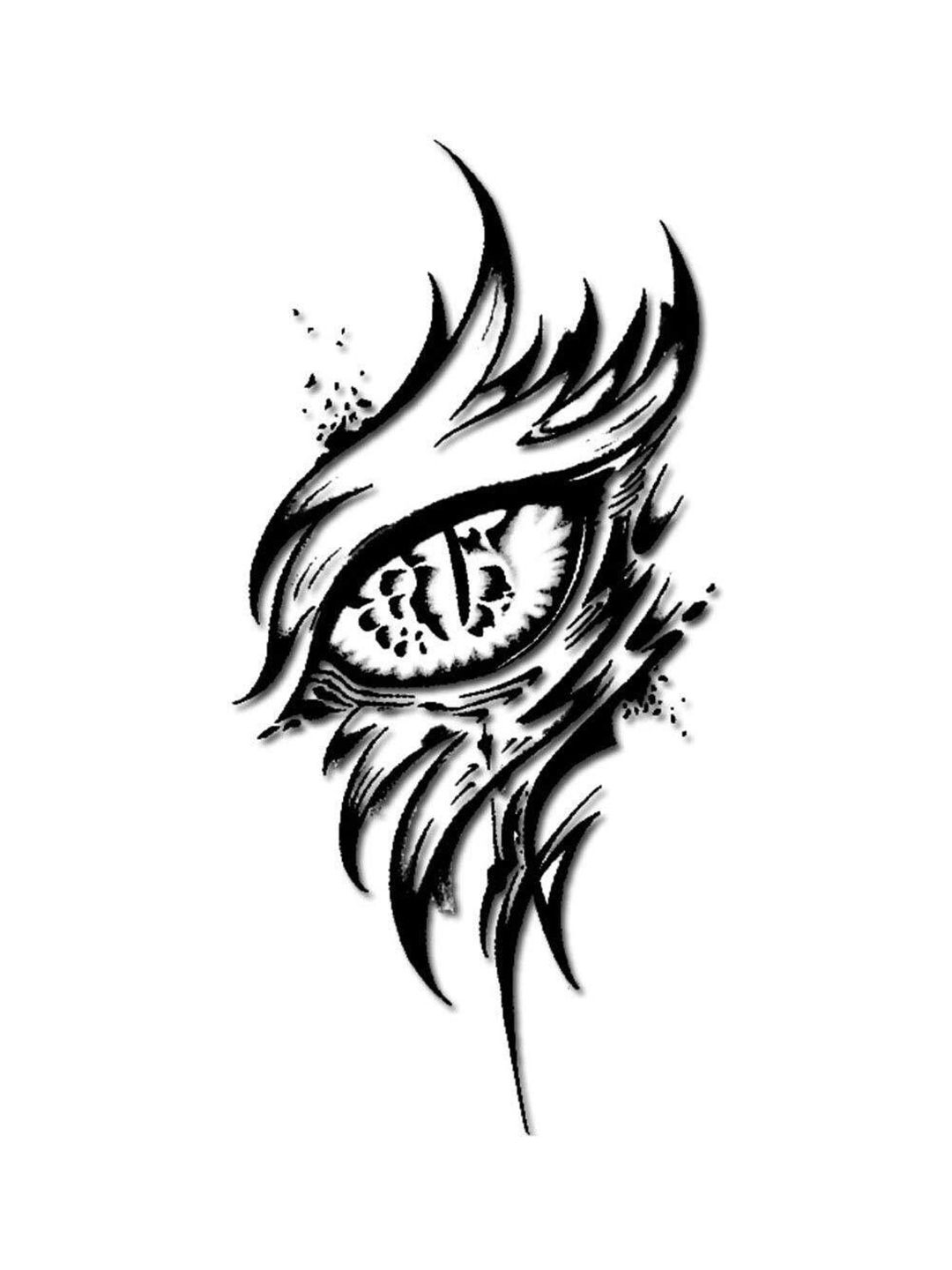 ORDERSHOCK Eye With Fire Waterproof Temporary Tattoo Sticker-picture-33