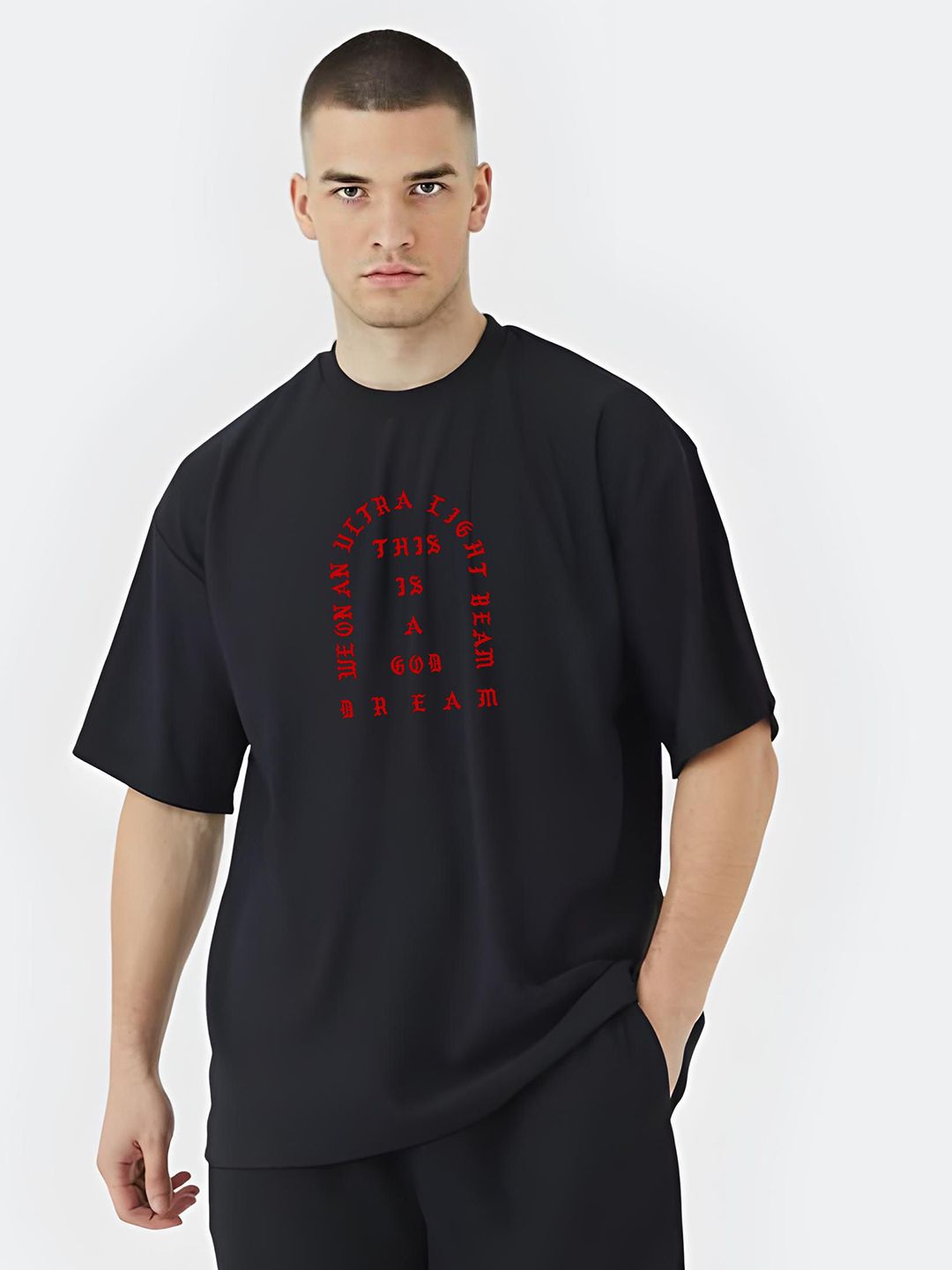 Stitchmeashirt Men Printed Drop-Shoulder Sleeves Activchill T-shirt-picture-32