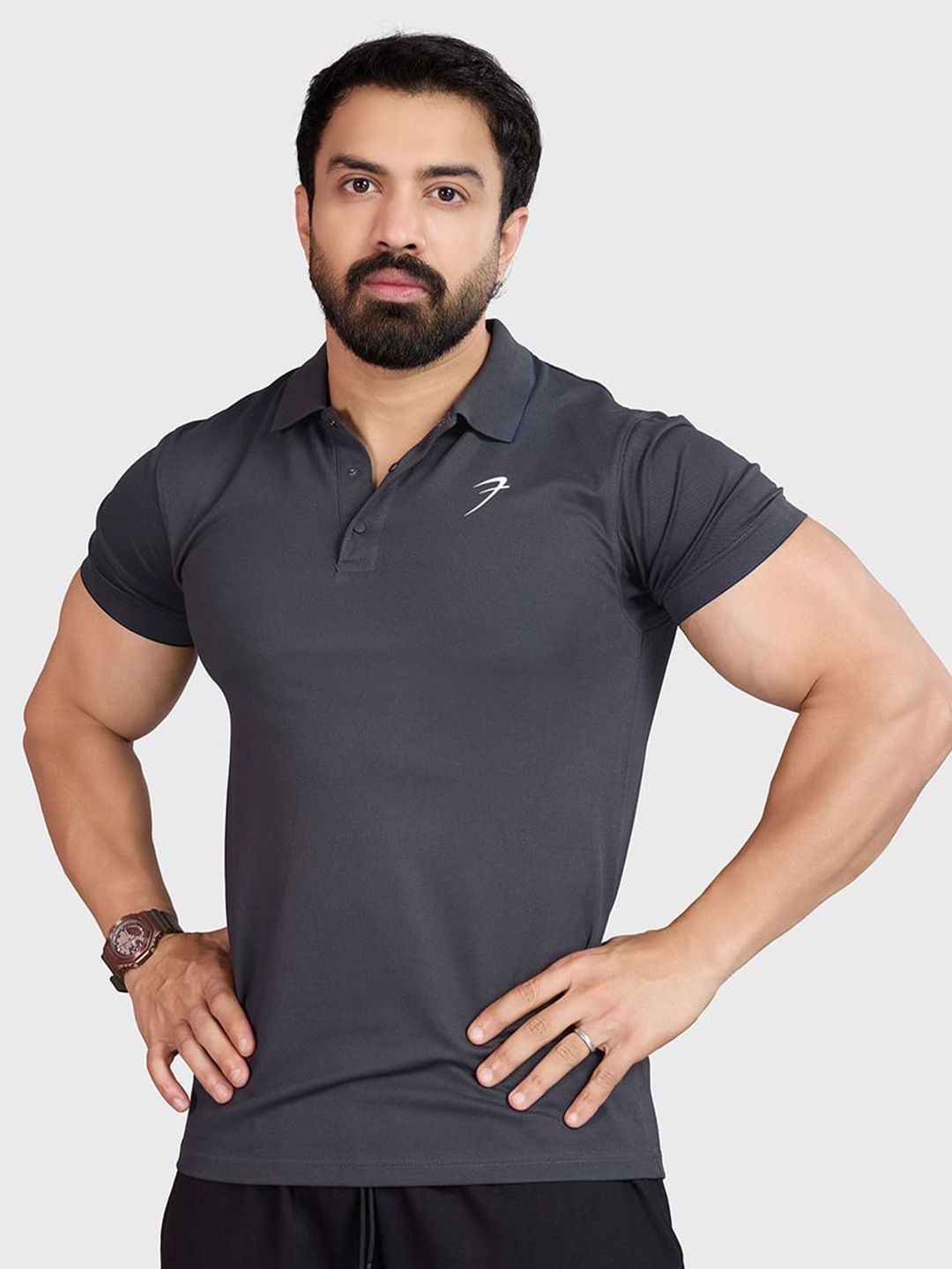 FUAARK Men Anti Odour Solid Polo Collar T-shirt-picture-14