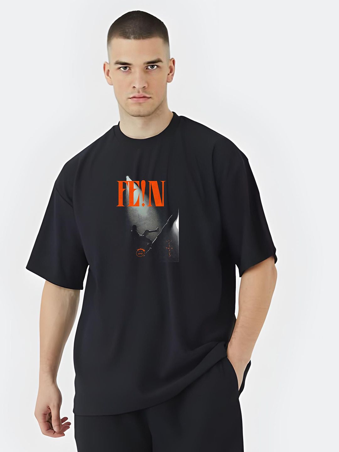 Stitchmeashirt Men Printed Drop-Shoulder Sleeves Activchill T-shirt-picture-41