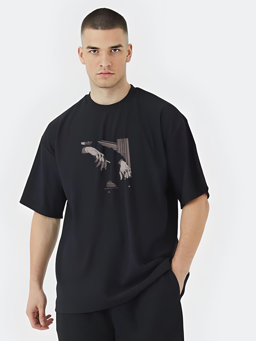 Stitchmeashirt Men Printed Drop-Shoulder Sleeves Activchill T-shirt-picture-19