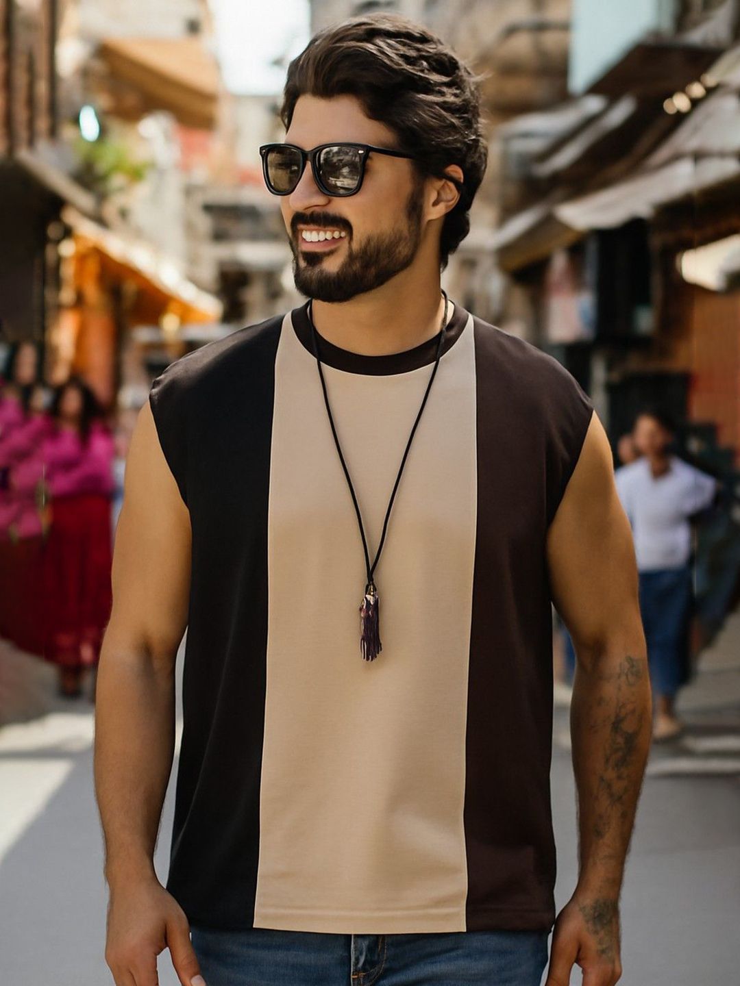 Genzy Men Colourblocked T-shirt-picture-25