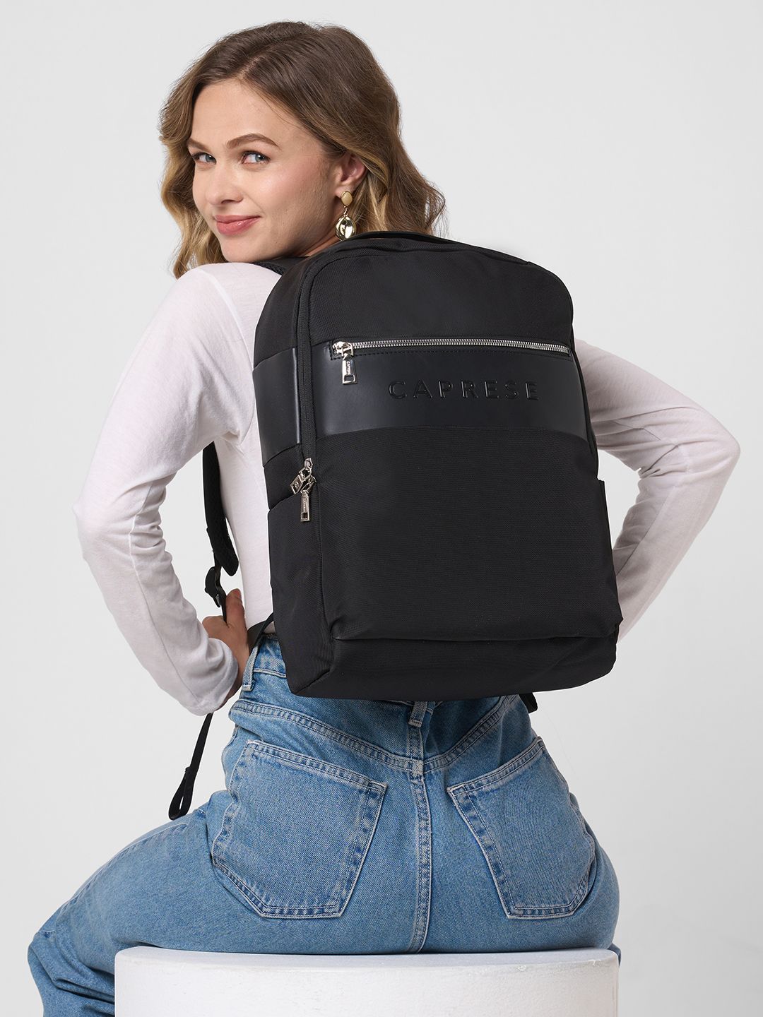 Caprese Women Backpack with Reflective Strip