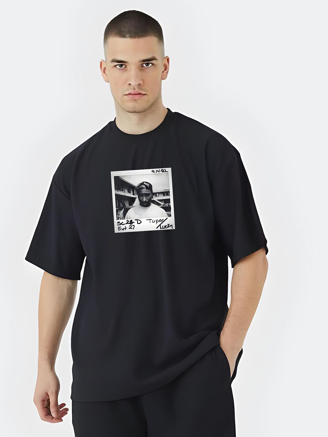 Stitchmeashirt Men Printed Drop-Shoulder Sleeves Activchill T-shirt-picture-31