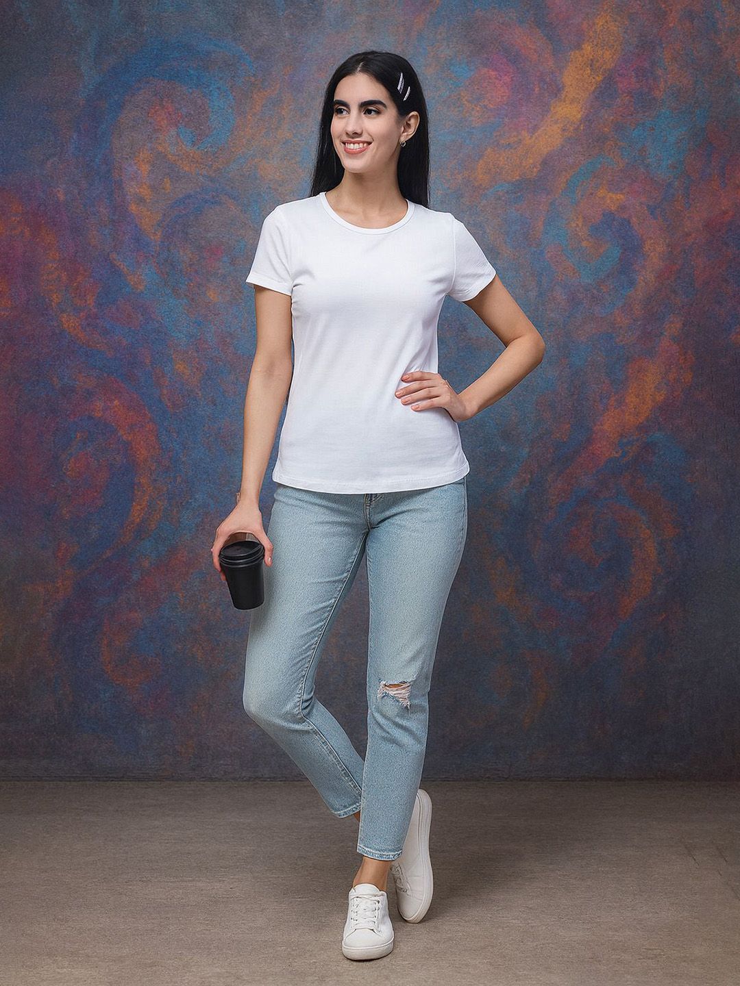 FBAR Slit Sleeve Cotton Top-picture-41