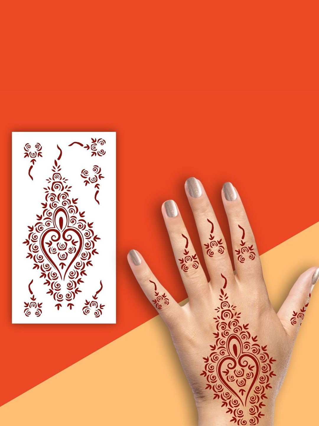 ORDERSHOCK Mehndi Bloom Waterproof Temporary Tattoo Sticker-picture-26