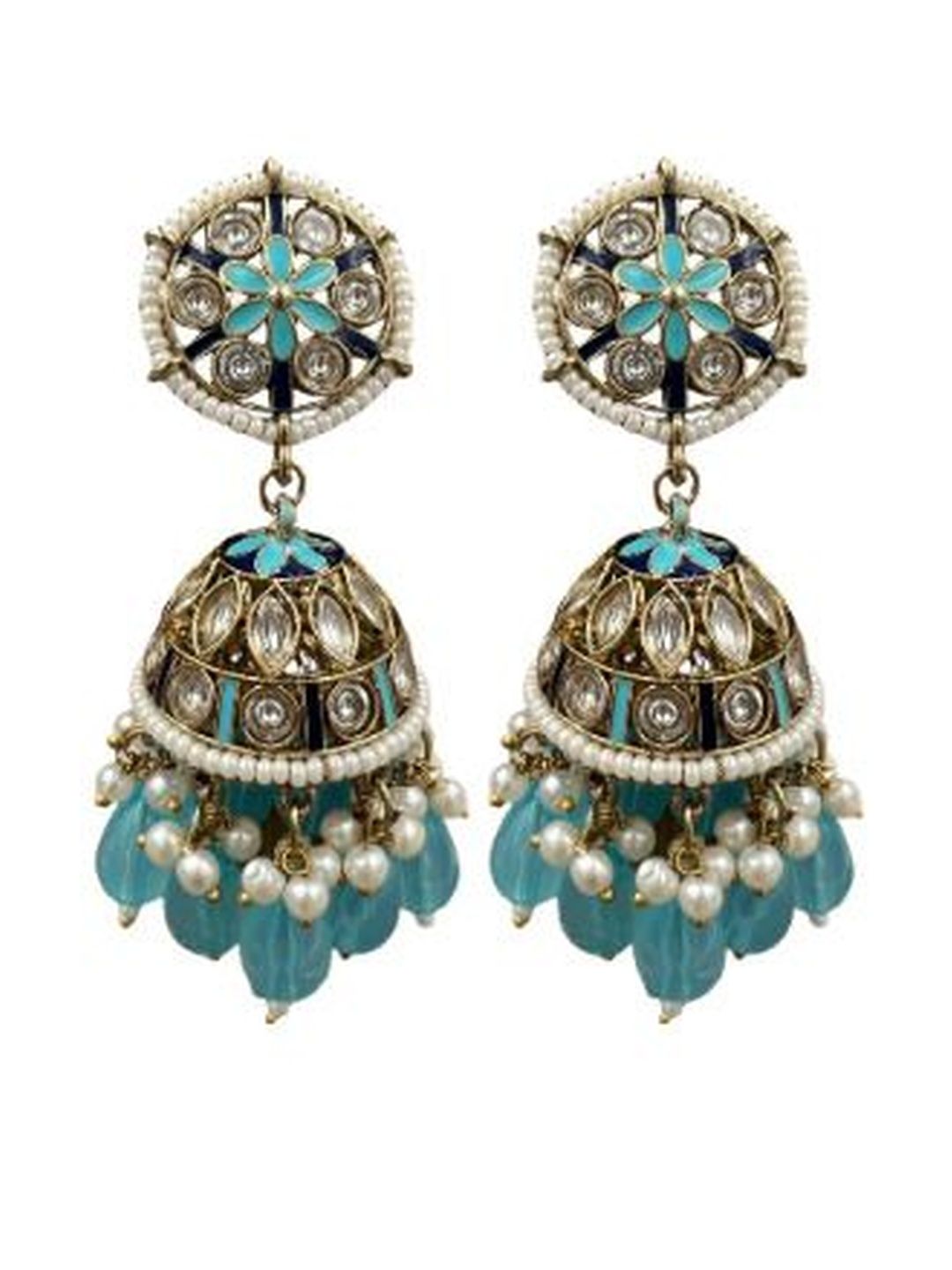 Fashion Theme Circular Jhumkas Earrings-picture-12