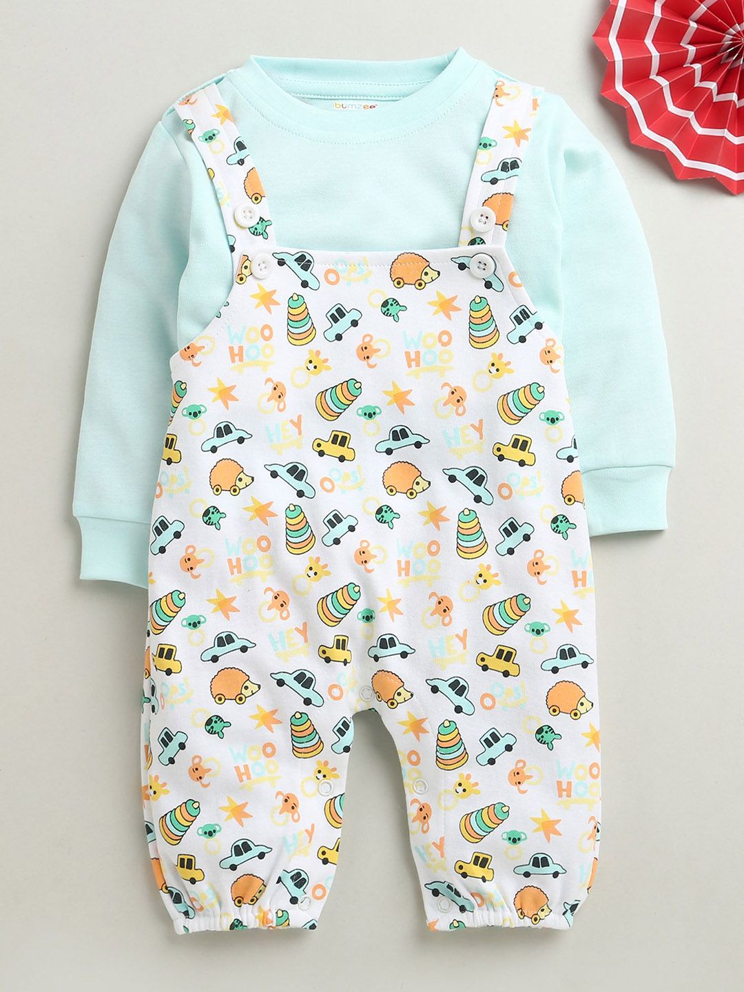 BUMZEE Boys Printed Cotton Rompers-picture-36