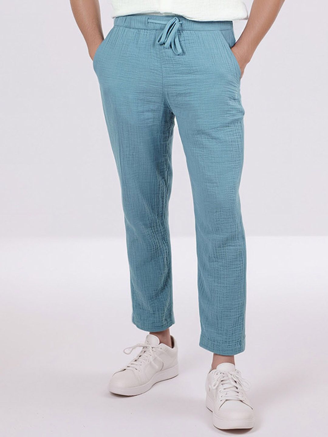 Celio Men Jogger Low-Rise Cotton Trousers-picture-25