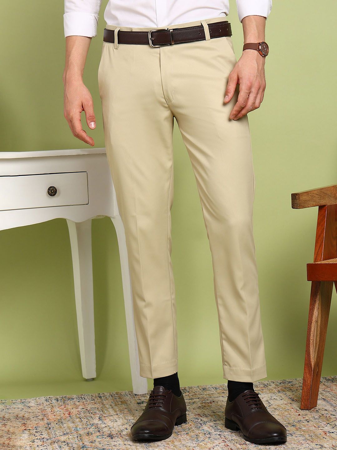 FUBAR Men Solid Slim Fit Formal Trouser-picture-23