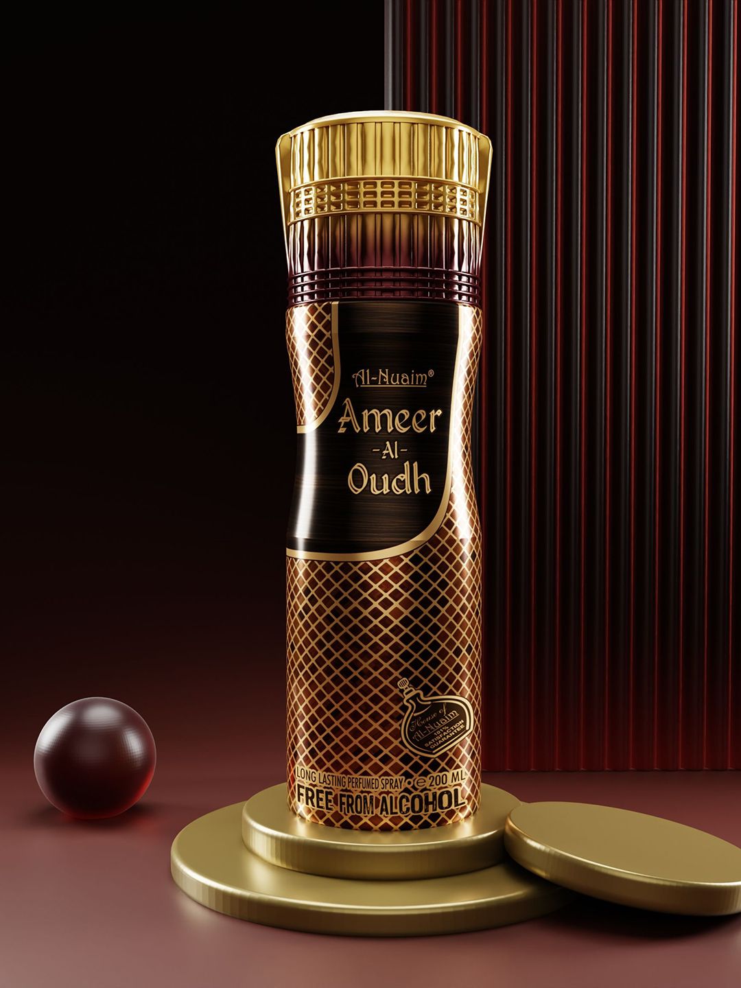 Al-Nuaim Set Of 2 Ameer Al Oudh Alcohol Free Deodorant - 200ml Each-picture-11