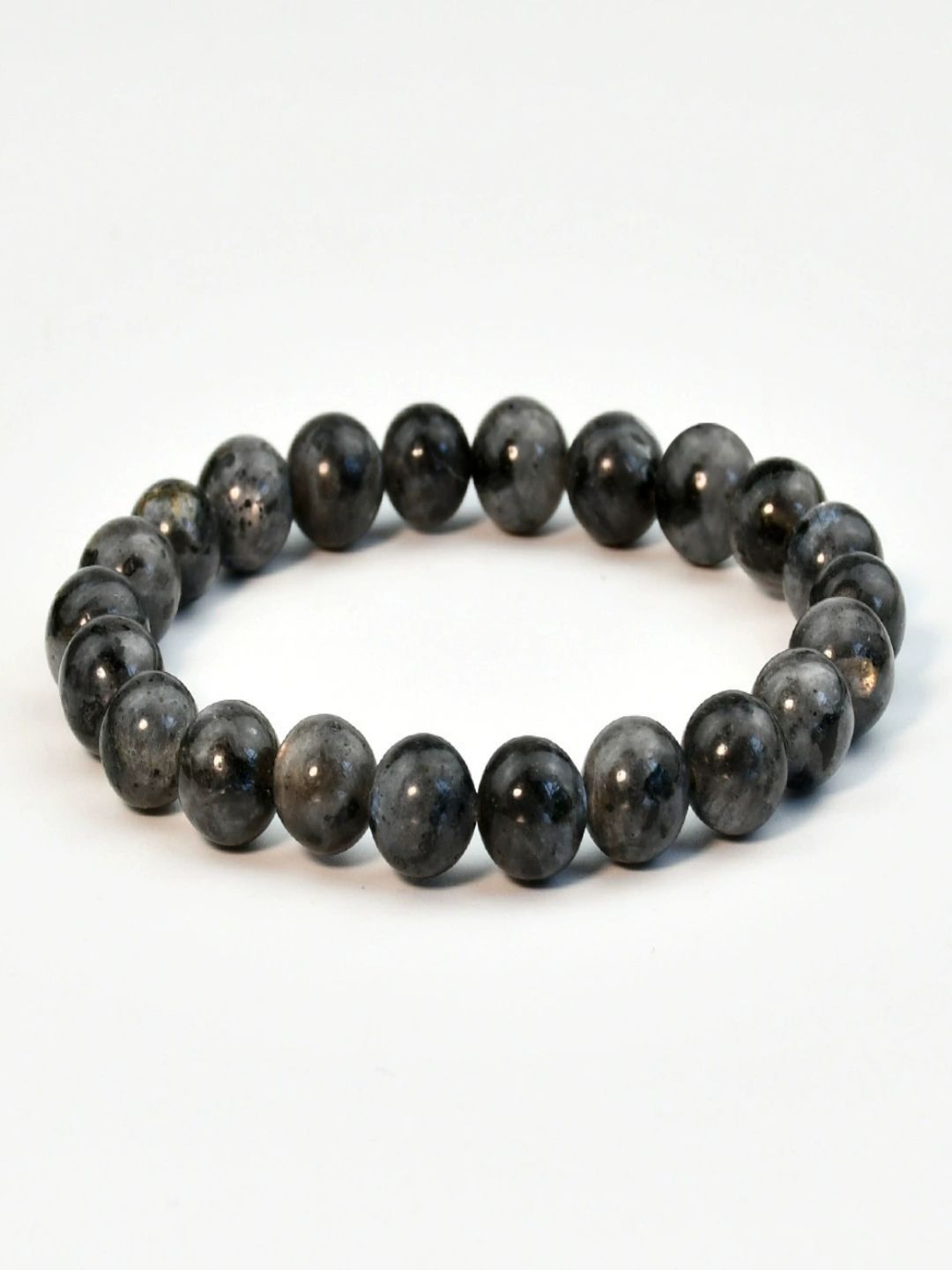 AQUASTREET Unisex Black Flash Stone Beaded Elasticated Bracelet-picture-10